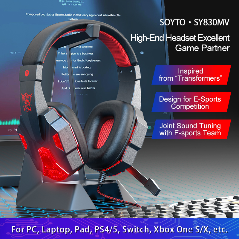 Gaming Headset With Mic Rgb - Fone de ouvido para jogos com