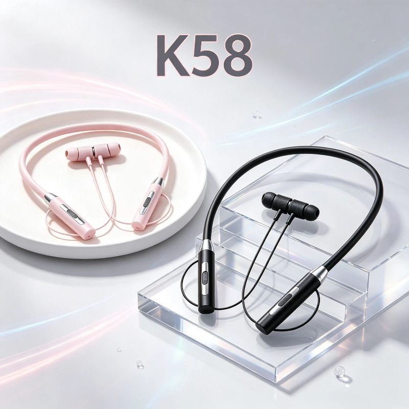 Magnetic Neckband Sports Earphones - Novo fone de ouvido Bluetooth K58,