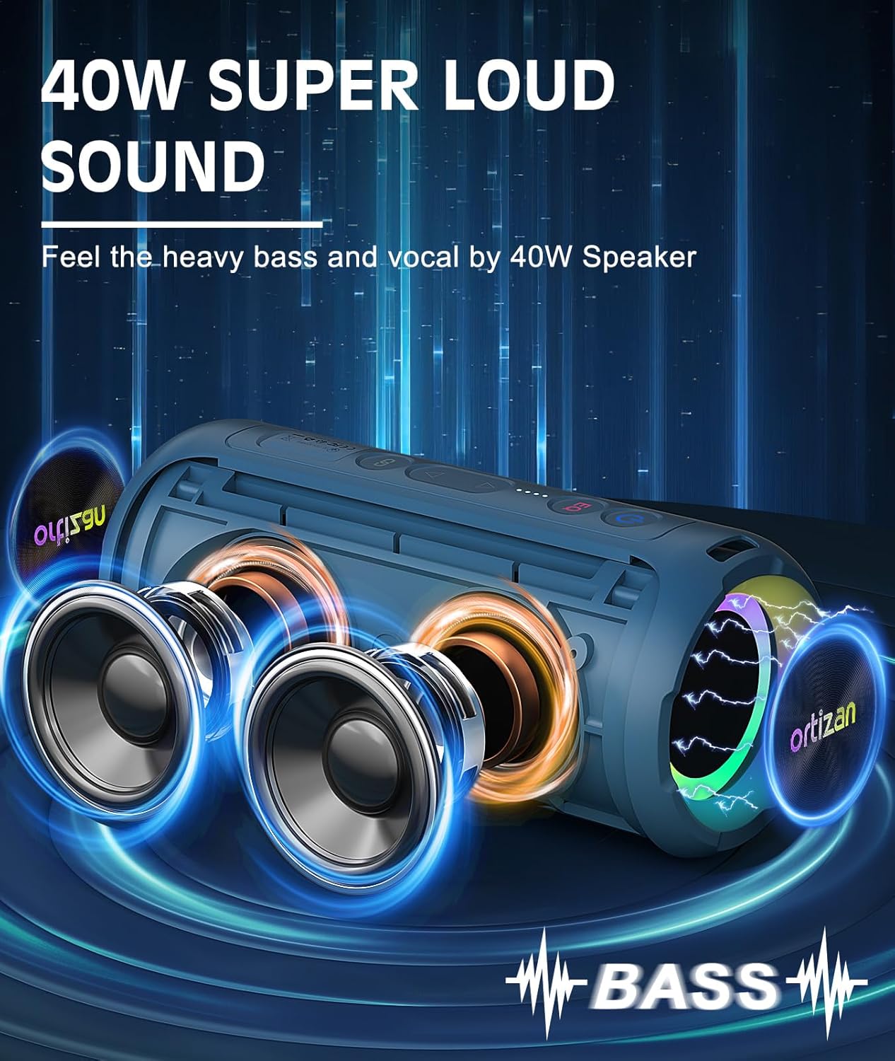 Alto-falante Bluetooth sem fio - Portable Bluetooth Speaker Waterproof Ipx7 avaliação e preço