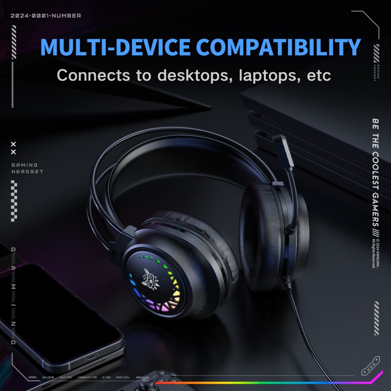Fone de Ouvido Gamer ONIKUMA X - Gaming Headset With Mic Rgb avaliação e preço