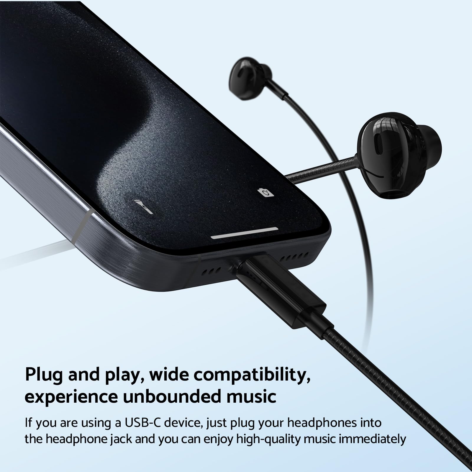 Tipo c 3.5mm alta fidelidade e - Type C Wired Earphones With Mic avaliação e preço