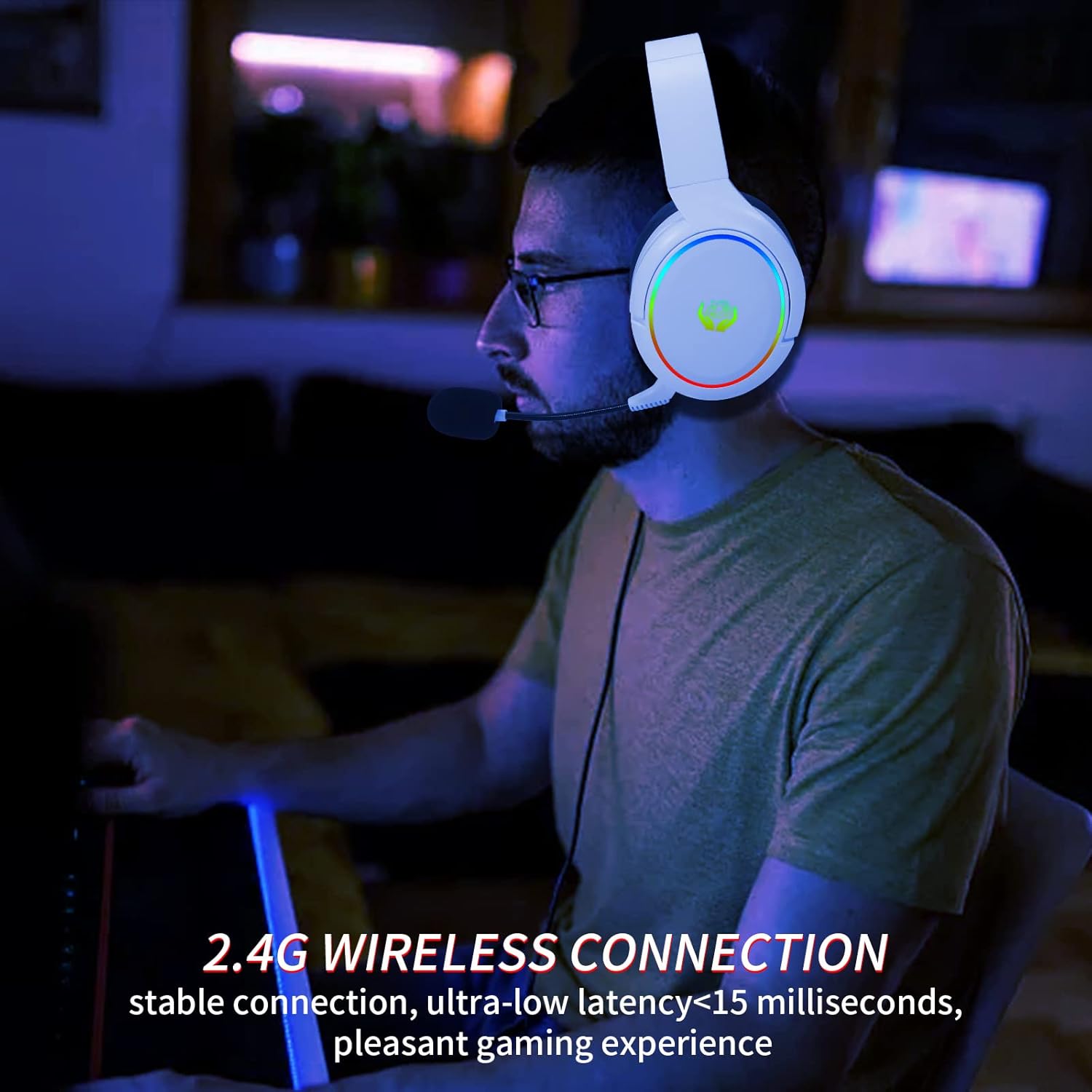Fone de ouvido para jogos sem  - Gaming Headset With Mic Rgb avaliação e preço