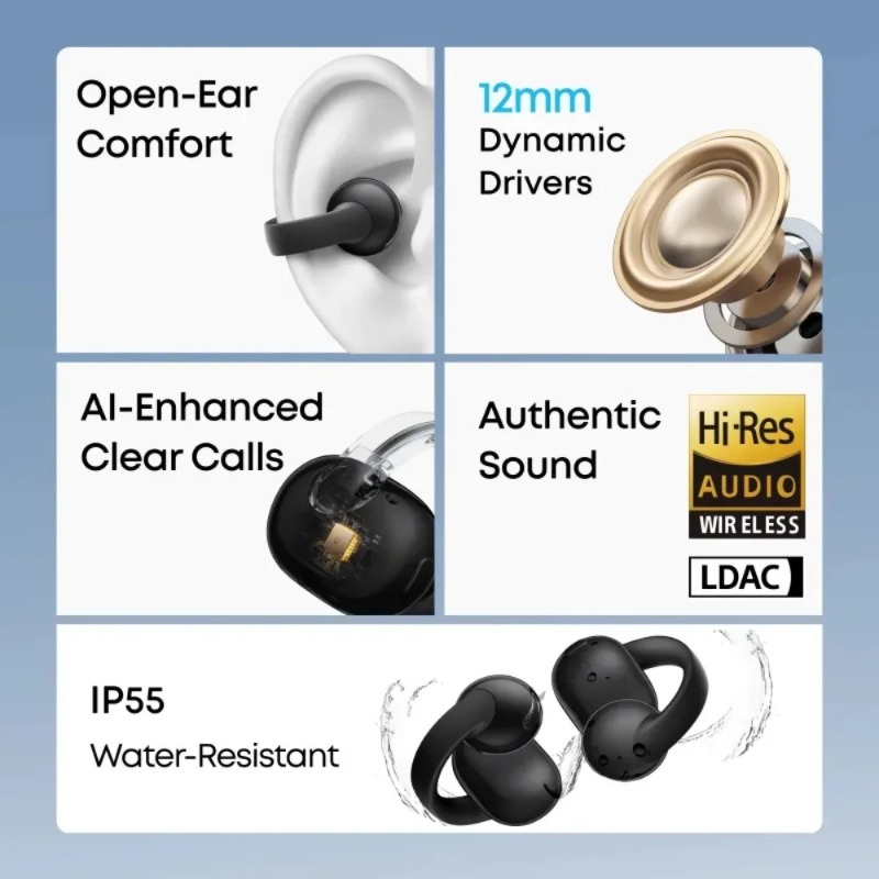 Fone de Ouvido Esportivo Sem F - Open Ear Air Conduction Headphones avaliação e preço